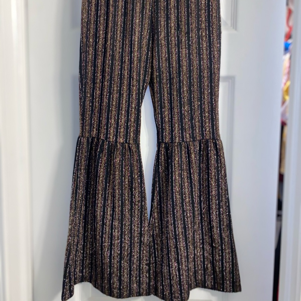Girls size 7/8 glitter bell bottoms